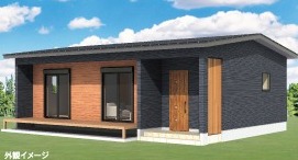 建築プラン例(外観イメージ):平屋の住まい