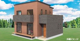ツートーンの2階建て
